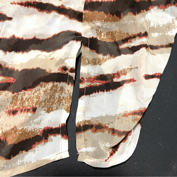 Lane Bryant Women’s Plus Size 26/28 Animal Print Sheer Tunic Top‎ Striped Flowy - Picture 9 of 9